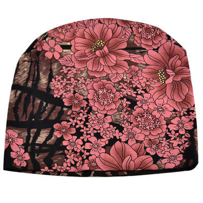 Beanie hat - brown and pink