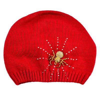 Knitted hat - red