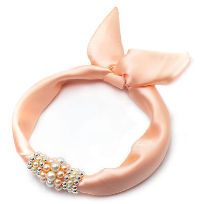 Jewelry scarf Stewardess - peach orange - 1