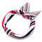 Jewelry scarf Stewardess - white and red - 1/2