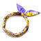 Jewelry scarf Stewardess - yellow and violet - 1/2