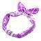 Jewelry scarf Stewardess - violet and white - 1/2