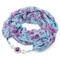 Jewelry scarf Extravagant - light blue with floral print - 1/2