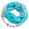 Jewelry scarf Extravagant - turquoise - 1/2