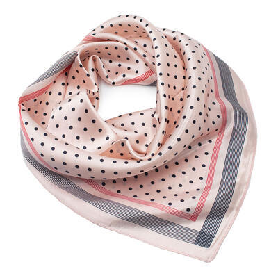 Small neckerchief - pink with polka dot - 1
