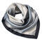 Small neckerchief - black and grey with stripes - 1/2