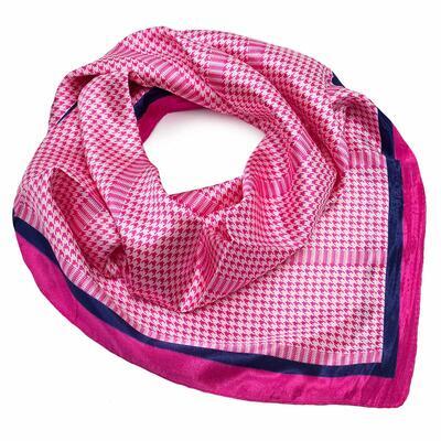 Small square scarf - fuchsia pink - 1