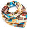 Small square scarf/neckerchief - brown multicolor - 1/2