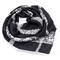 Square scarf - black with lace print - 1/2