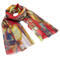 Classic women's scarf - red and yellow - 1/2