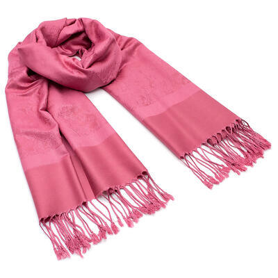 Classic winter scarf - old rose pink