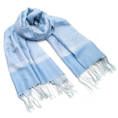 Classic winter scarf - light blue