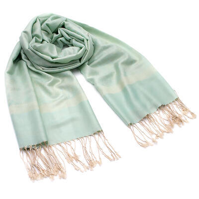 Classic winter scarf - light green