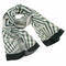 Classic women's scarf - light blue and white - 1/2