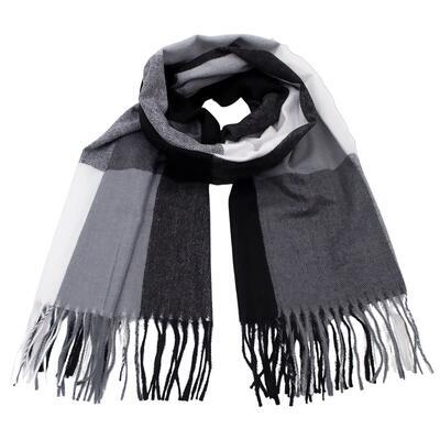 Blanket scarf - brown and black - 1