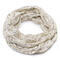 Summer infinity scarf - beige with little flowers - 1/2