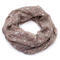 Summer infinity scarf - brown with little flowers - 1/2