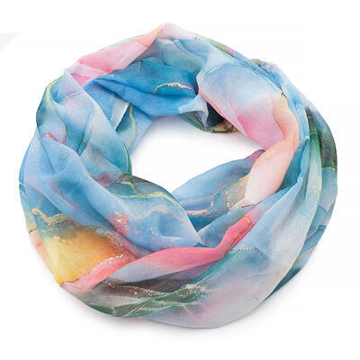 Infinity scarf - blue tints - 1