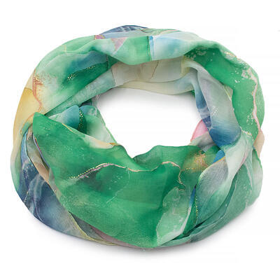 Infinity scarf - green tints - 1
