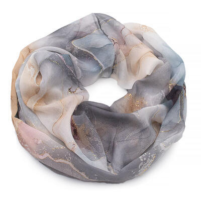 Infinity scarf - grey and beige tints - 1