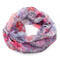 Infinity scarf - violet and pink with floral print - 1/2