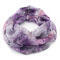 Infinity scarf - violet and grey with floral print - 1/2