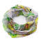 Infinity scarf - green and grey with floral print - 1/2