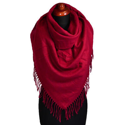 Blanket square scarf - dark red - 1