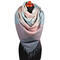 Blanket square scarf - pink and menthol green - 1/2