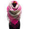 Blanket square scarf - grey and fuchsia pink - 1/2
