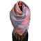 Blanket square scarf - pink and brown - 1/2