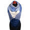 Blanket square scarf - blue and white - 1/2