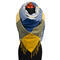 Blanket square scarf - blue and mustard yellow - 1/2