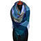 Blanket square scarf - blue and green - 1/2