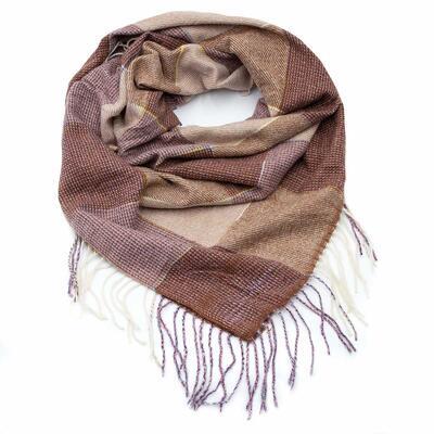Blanket square scarf - brown - 1