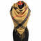 Blanket square scarf - light brown - 1/2