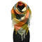 Blanket square scarf - green and orange - 1/2