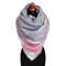 Blanket square scarf - grey and pink - 1/2