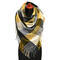 Blanket square scarf - grey and mustard yellow - 1/2