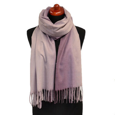 Blanket scarf - grey and pink - 1