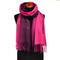 Blanket scarf - fuchsia pink and violet - 1/2
