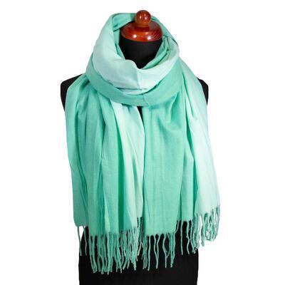 Blanket scarf - menthol green ombre - 1