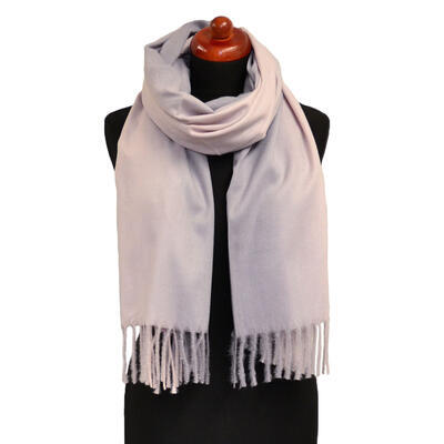 Blanket scarf - grey and pink - 1