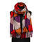 Blanket scarf - red and violet - 1/2