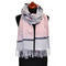 Blanket scarf - pink and grey - 1/2
