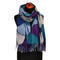 Blanket scarf - green and violet - 1/2
