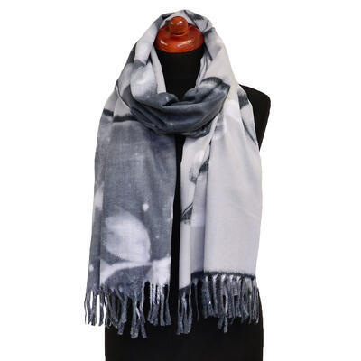 Blanket scarf - grey - 1