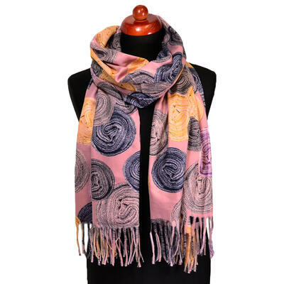 Blanket scarf - dark pink - 1