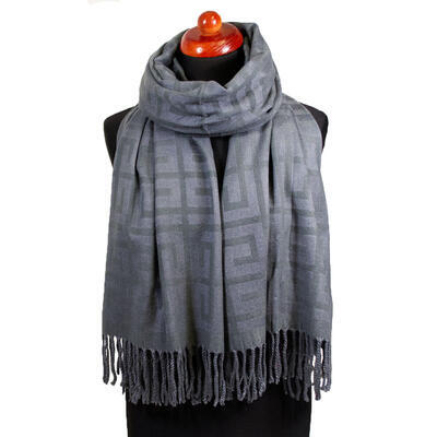 Blanket scarf - grey - 1