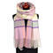 Blanket scarf - pink and beige - 1/2
